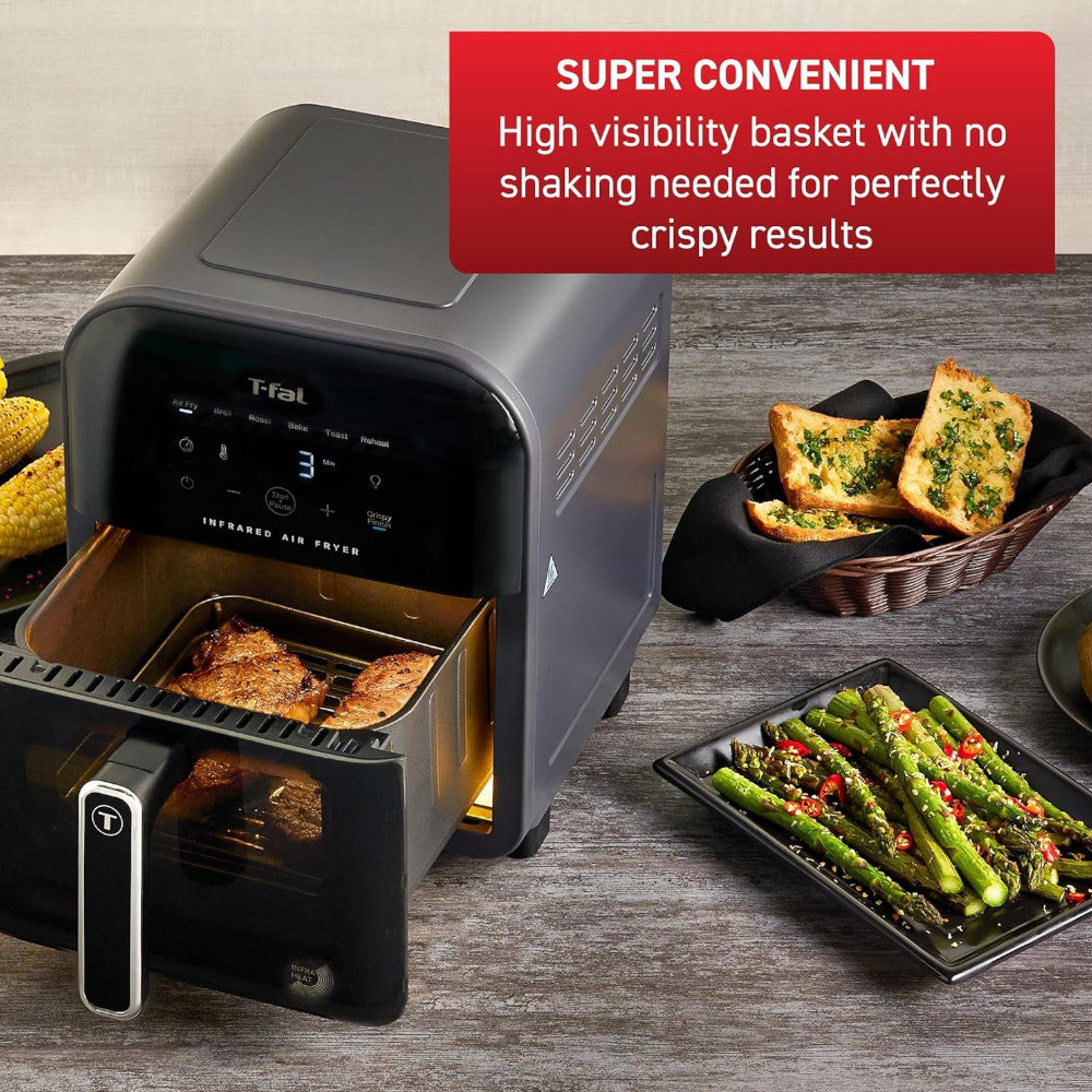 T-FAL EY8228U0 Infrared Air Fryer, Premium Infra-heat Technology - Blemished package with full warranty