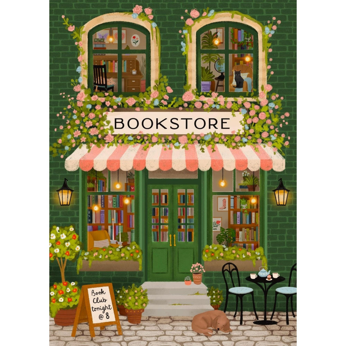 Emerald Bookstore | 1000-Piece Puzzle for Adults | Designed in Canada by Tara Younggren