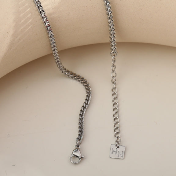 FARAH 24" : Collier chaîne à maillons cubains en argent