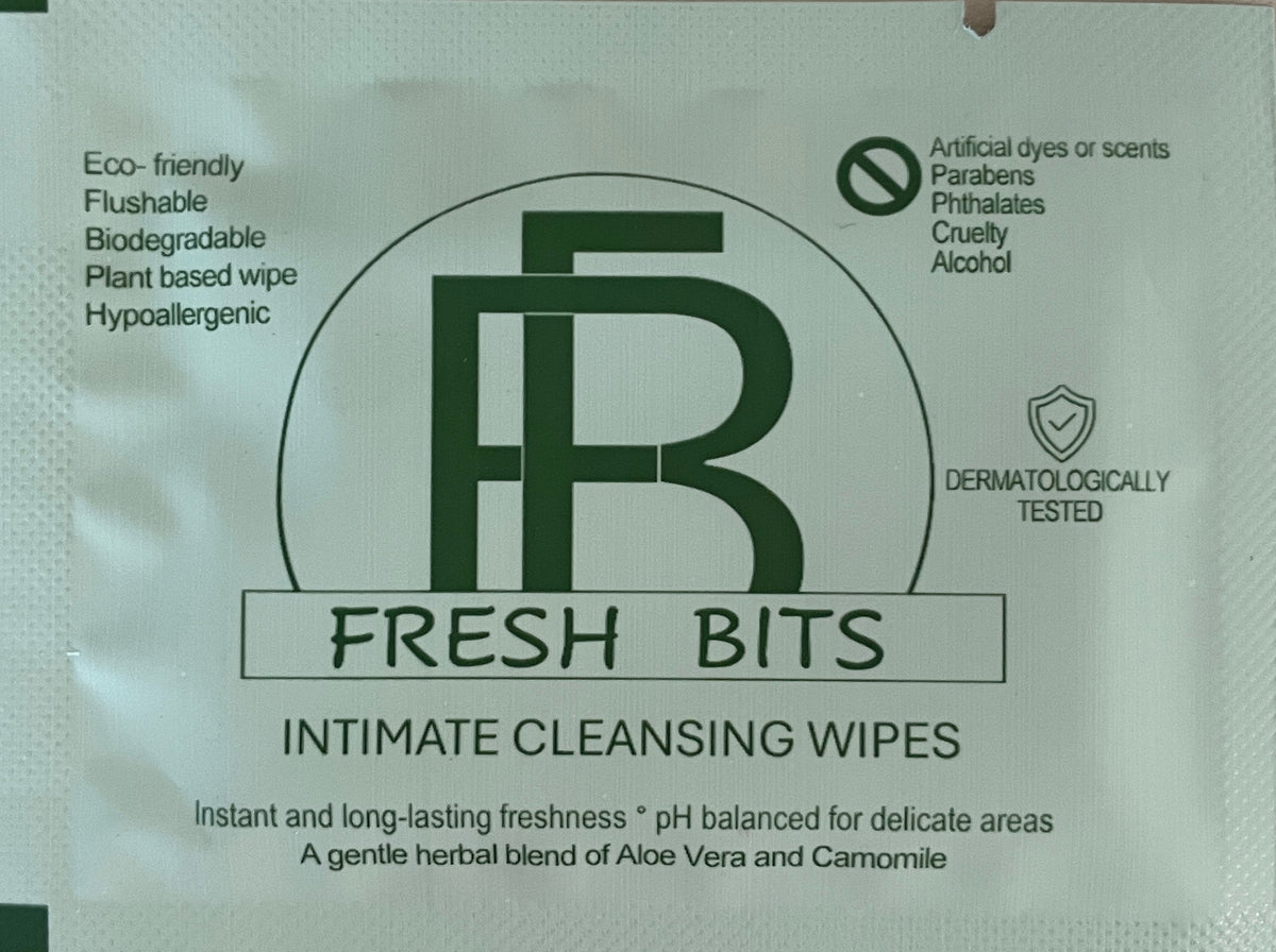 Fresh Bits- box of 30 individually wrapped wipes