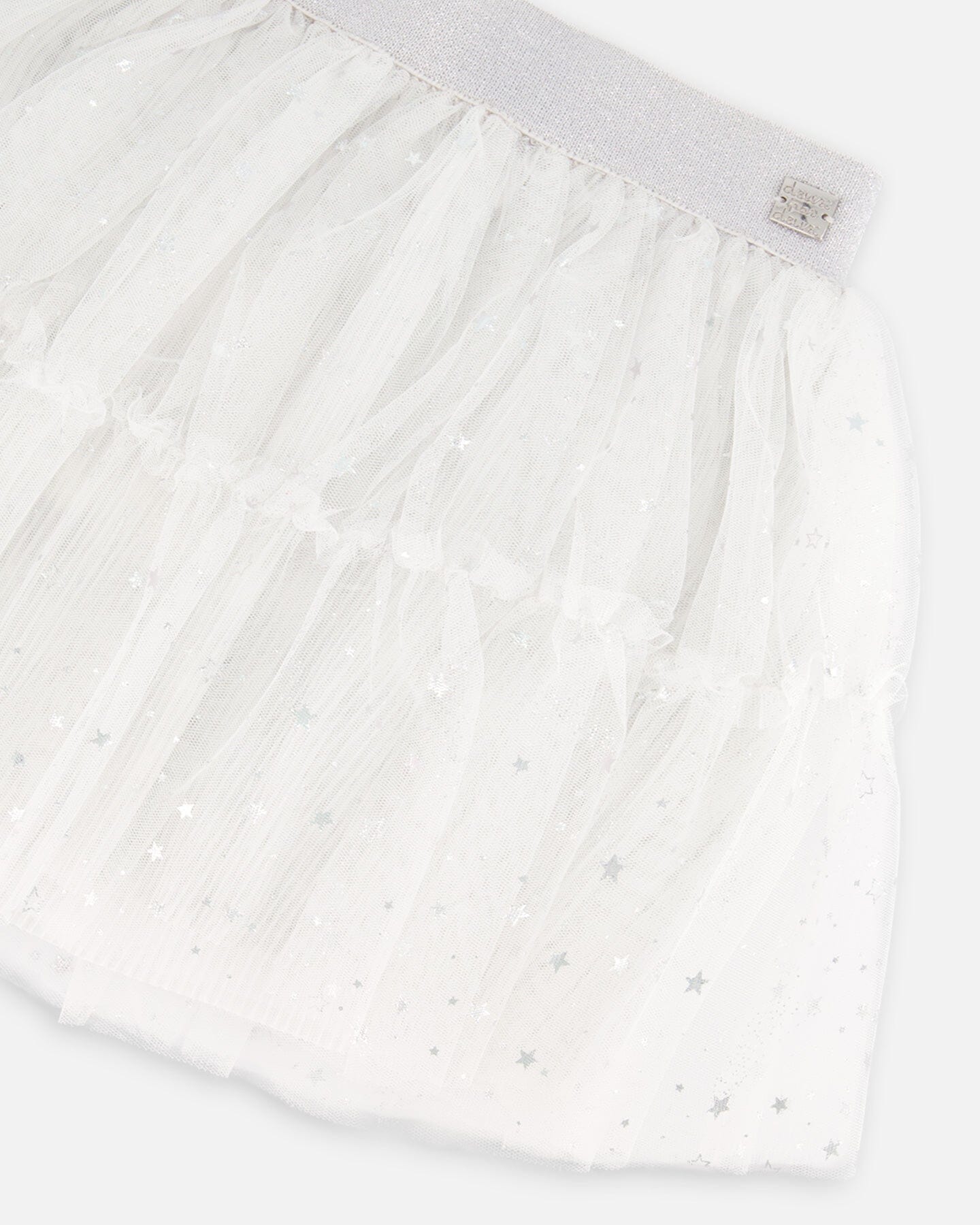 Jupe en tulle scintillante blanc cassé