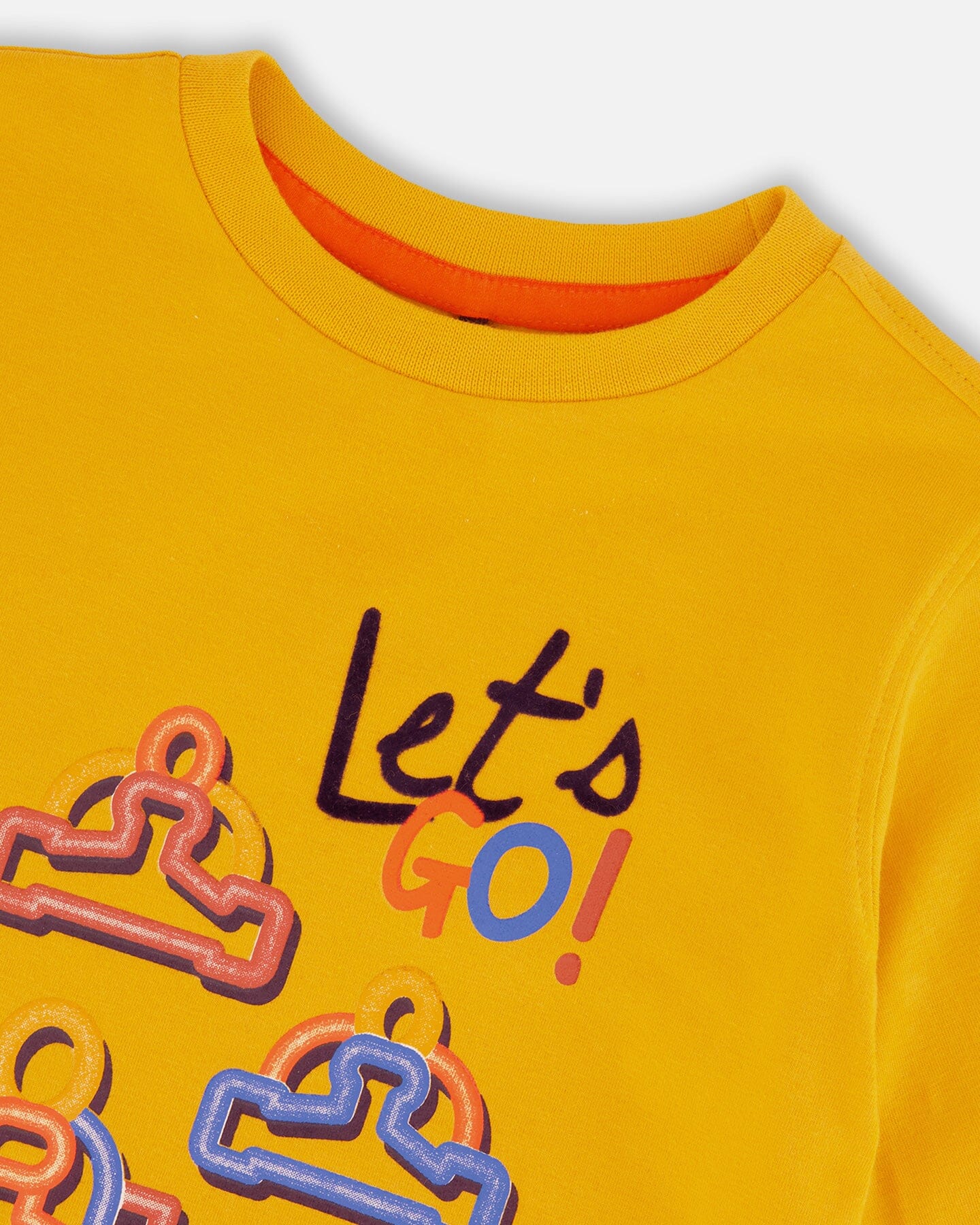 T-shirt imprimé jaune moutarde