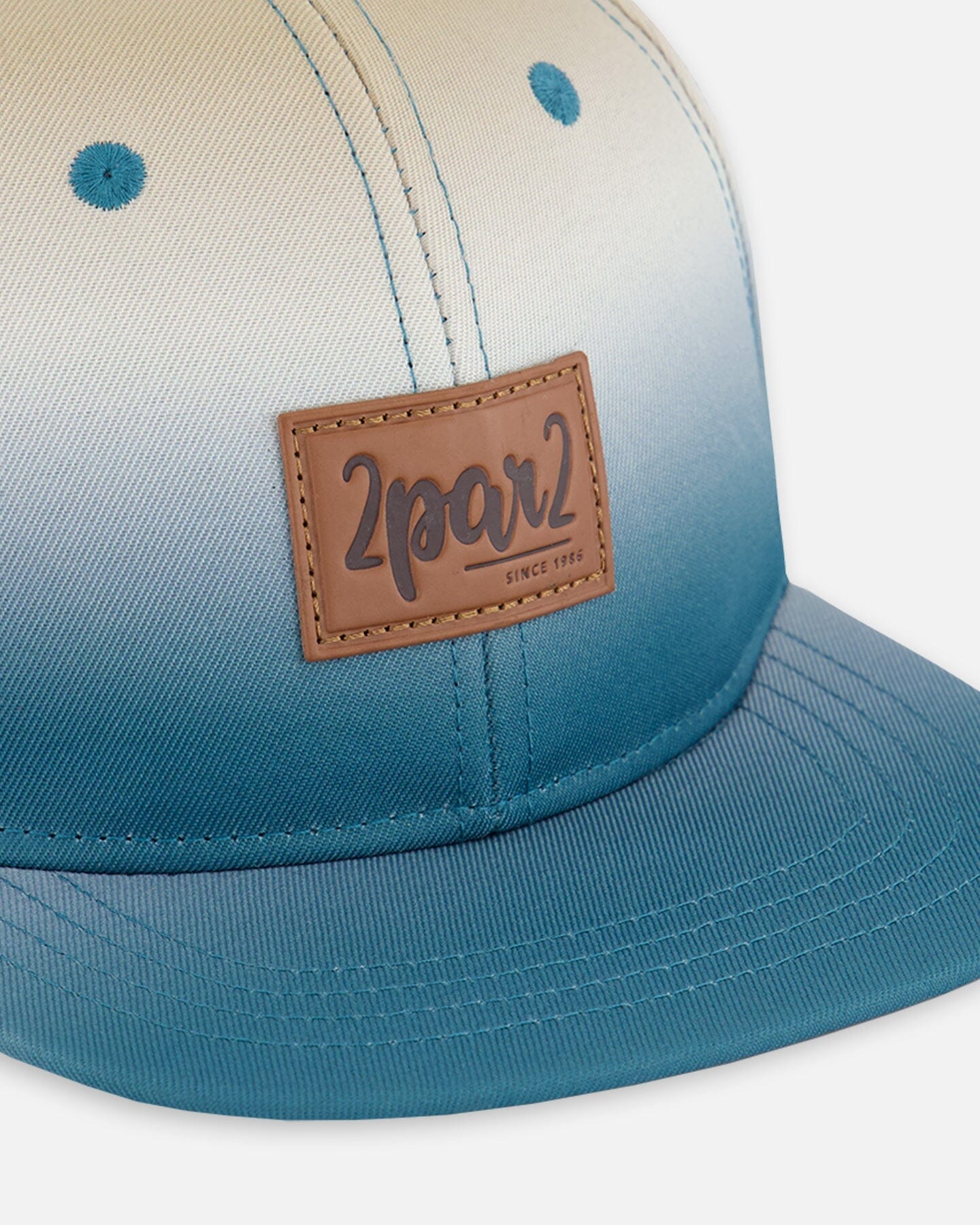 Casquette imprimée gris bleuté et beige