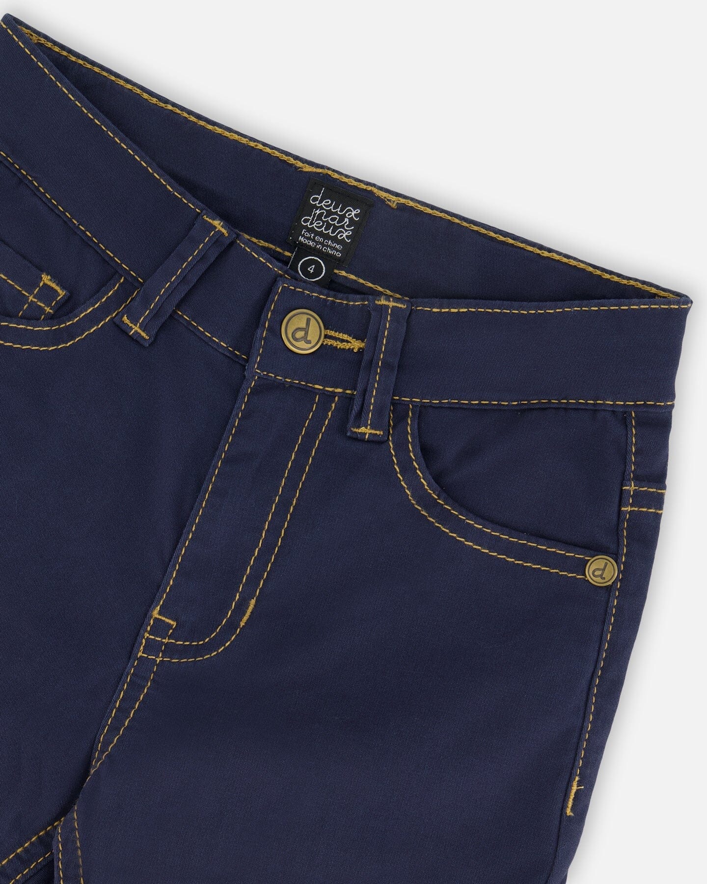 Pantalon sergé extensible bleu marine
