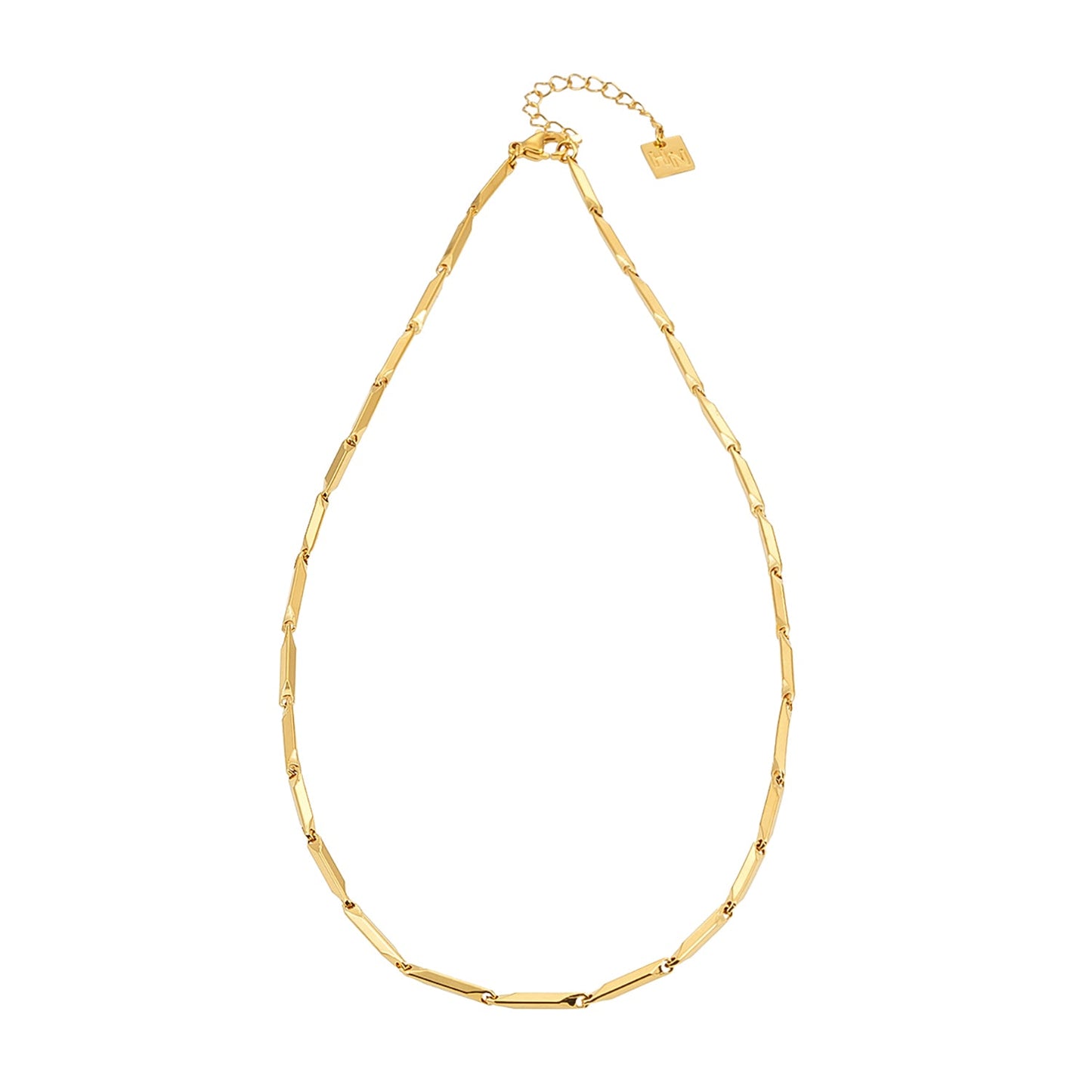 Style GUMIA Gold : Collier chaîne à perles forme géométrique minimaliste