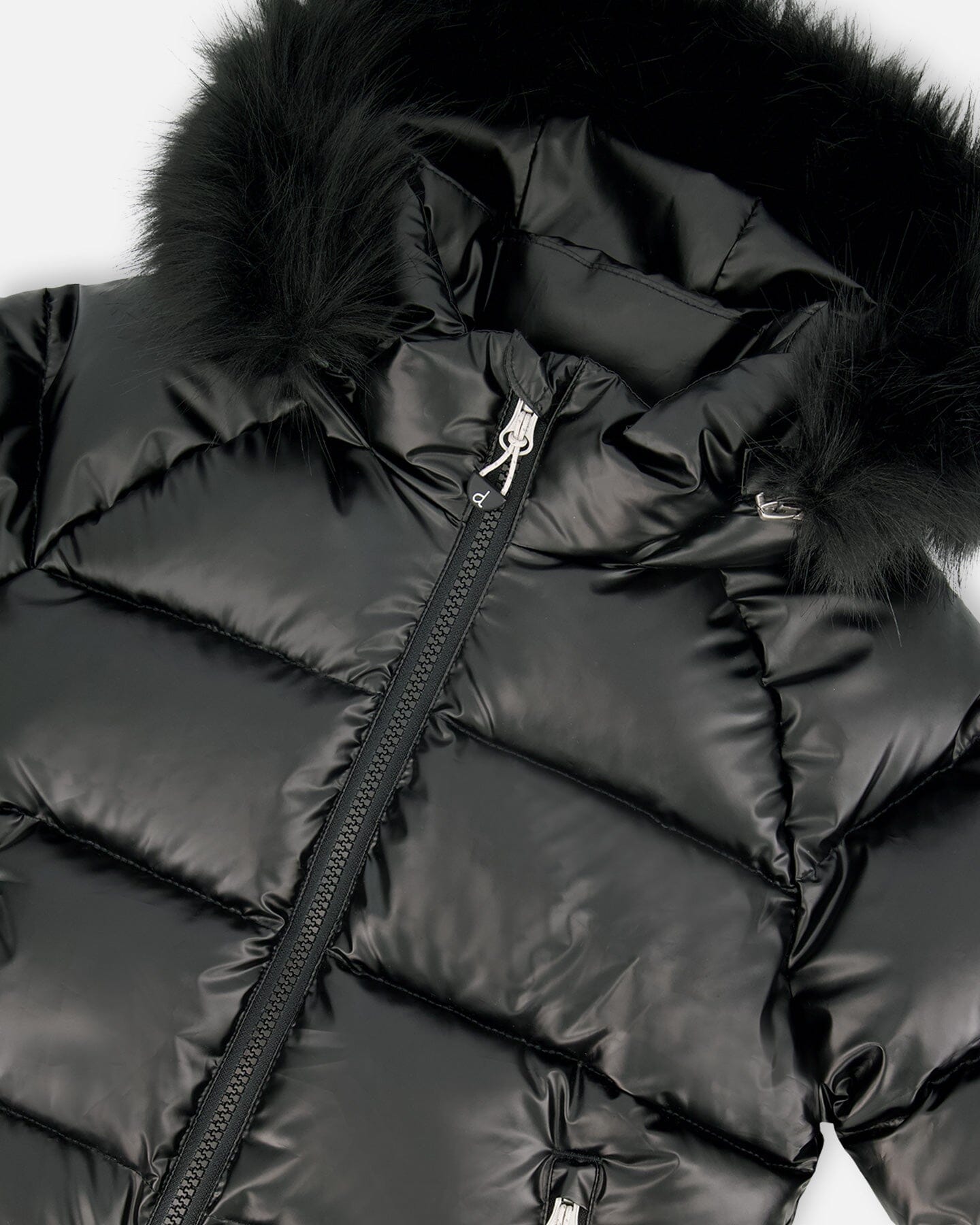 Manteau d'hiver matelassé noir style bomber