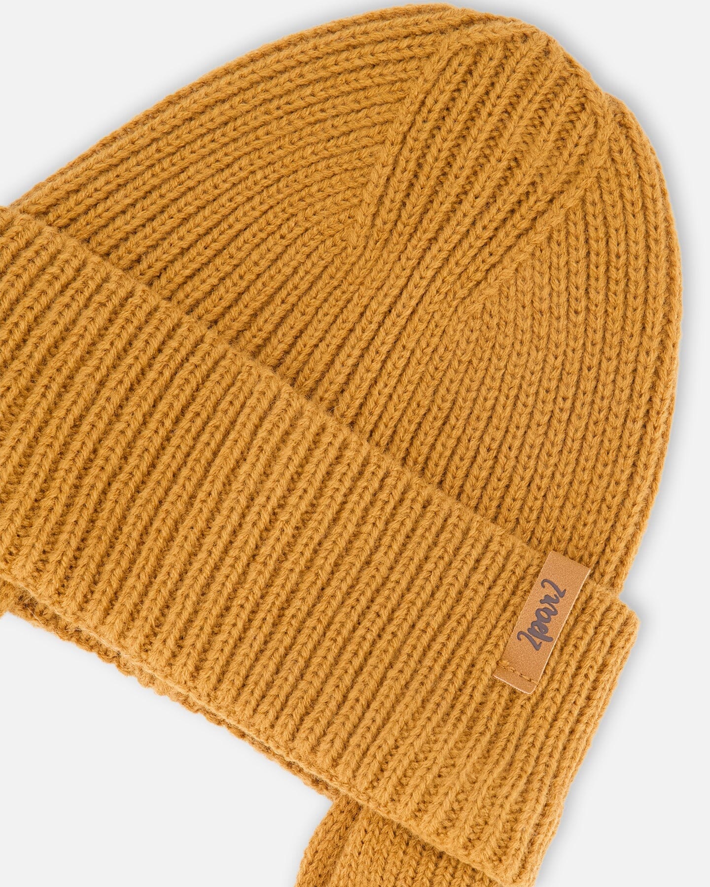 Bonnet en tricot mi-saison bébé marron noix de pécan