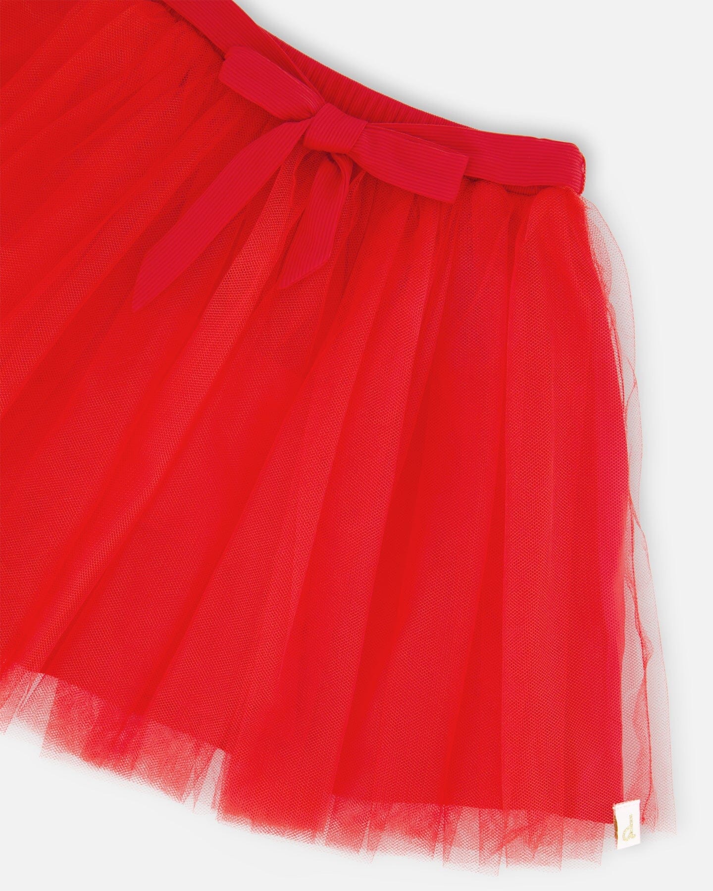 Jupe en maille et à œillets Rouge