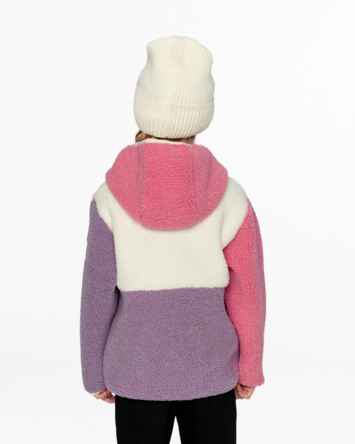 Veste Sherpa Colorblock Rose
