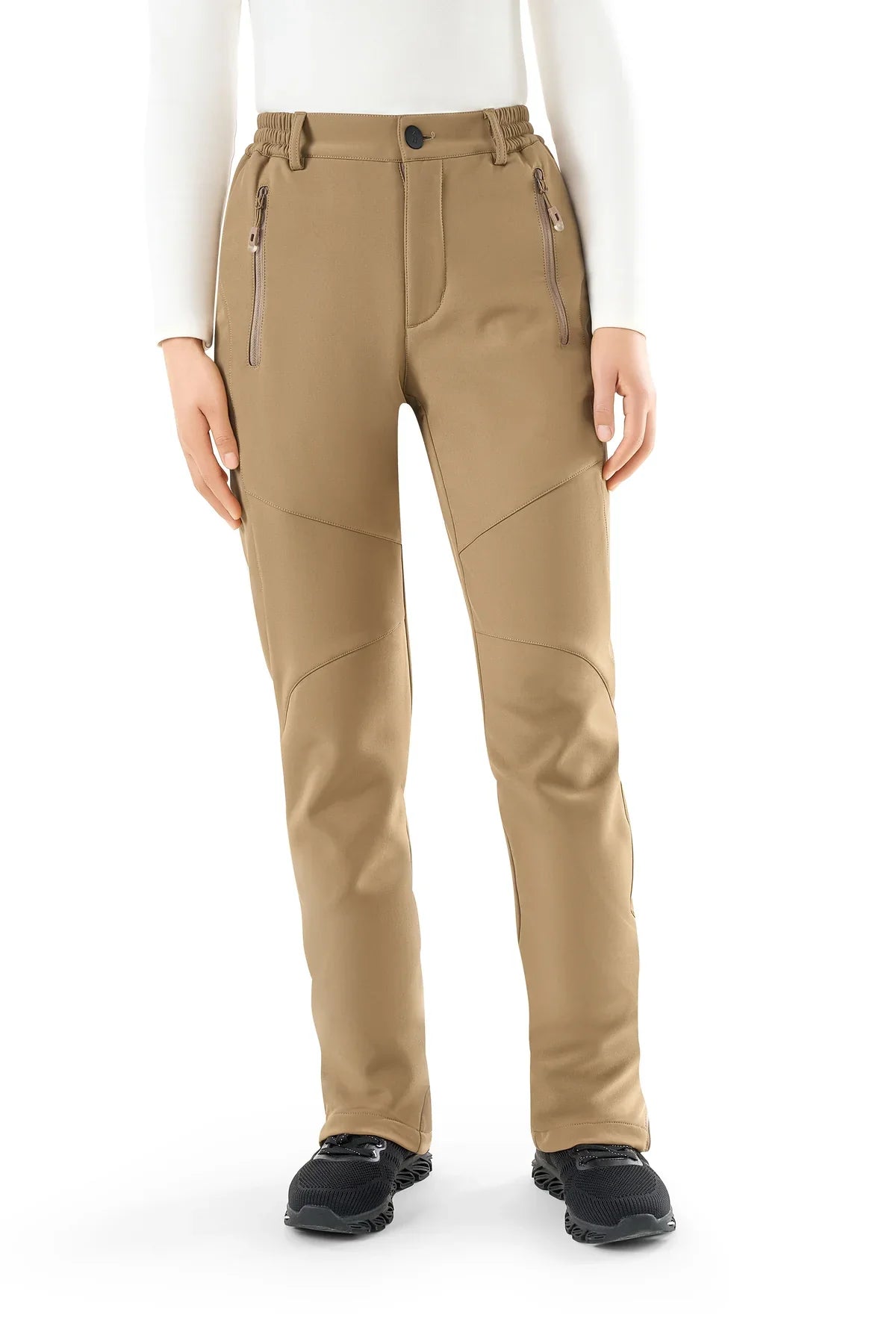 Pantalon aventure taille haute V2 kaki résistant à l'eau pour femme