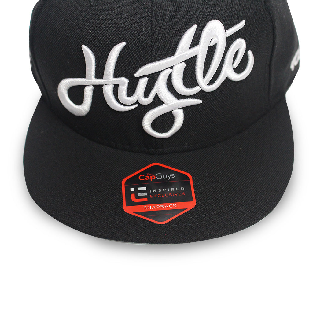 Hustle - T.O. - Casquette Snapback Blanche et Noire The Cap Guys TCG / Inspired Exclusives