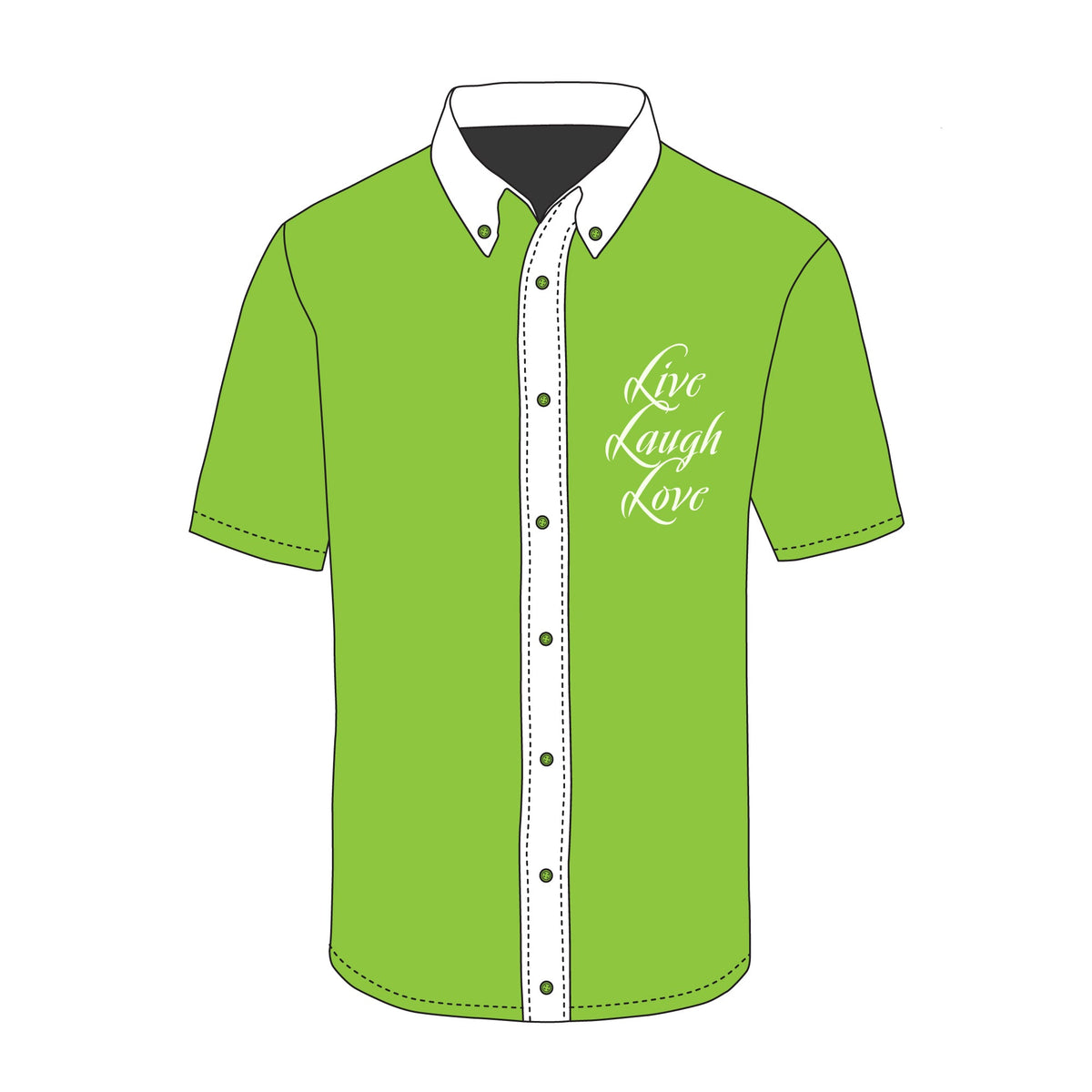 Men's Short Sleeve Dress Shirt - Mockup and Template - 4 Angles, 1 Style, Layered, Detailed and Editable Vector in EPS, SVG, AI, PNG, DXF and PDF