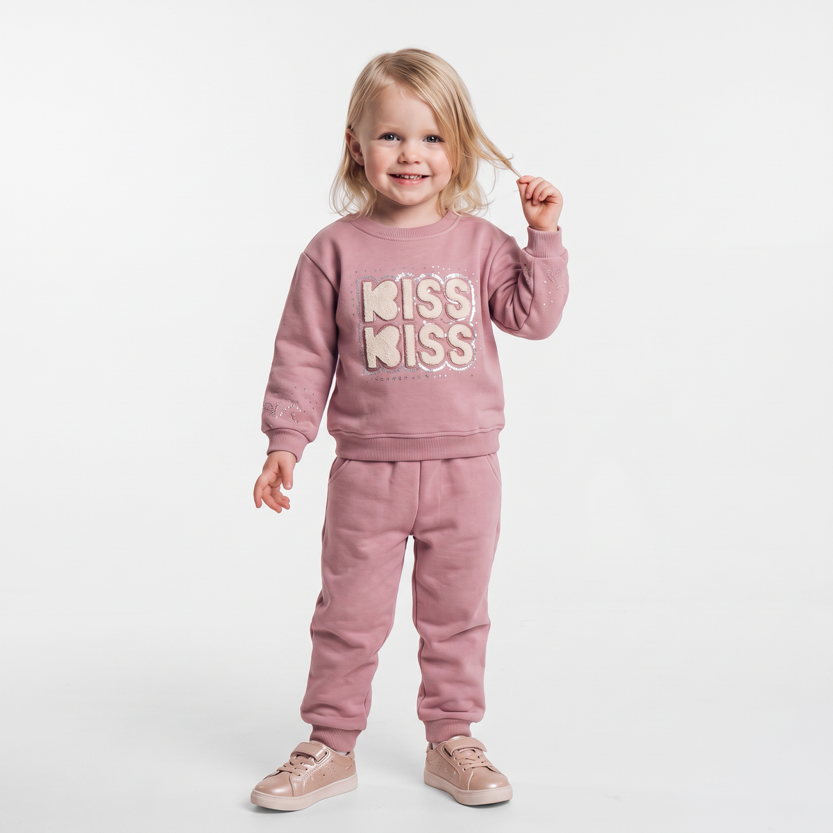 Kiss-Kiss Cotton Joggers Set