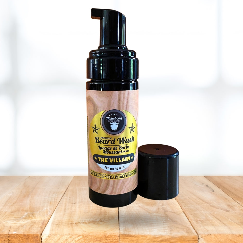 Trio "Boss de la Barbe" – The Villain (Coffret 3 Soins Barbe : Huile, Baume, Shampoing) | Tabac Épicé, Cuir Frais, Cognac Audacieux & Bourbon avec des Notes Subtiles de Vanille Crémeuse