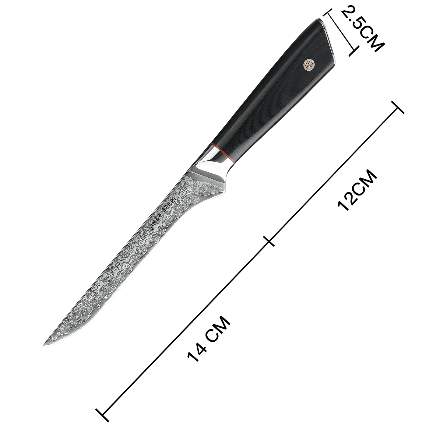 HAGAKURE 14 | Couteau à désosser 5,5" Acier Damas AUS 10