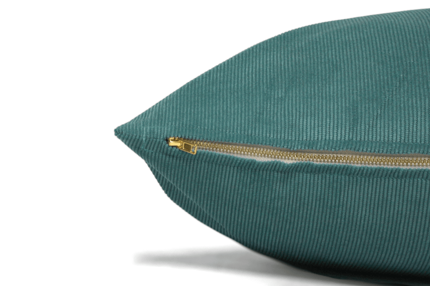 Housse de coussin en velours côtelé lagon