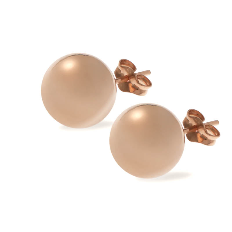 Grandes boucles d'oreilles clous en or rose