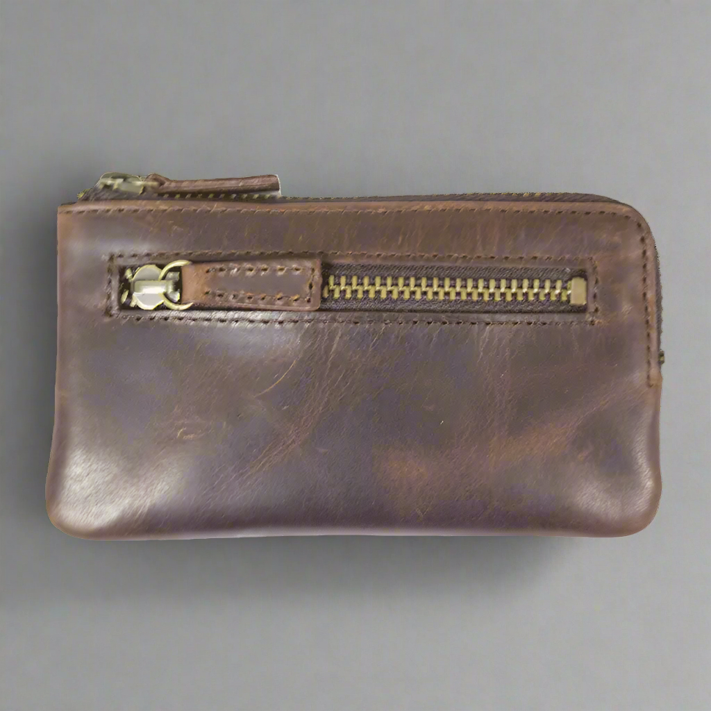 MET Men's Oiled Leather Coin Wallet