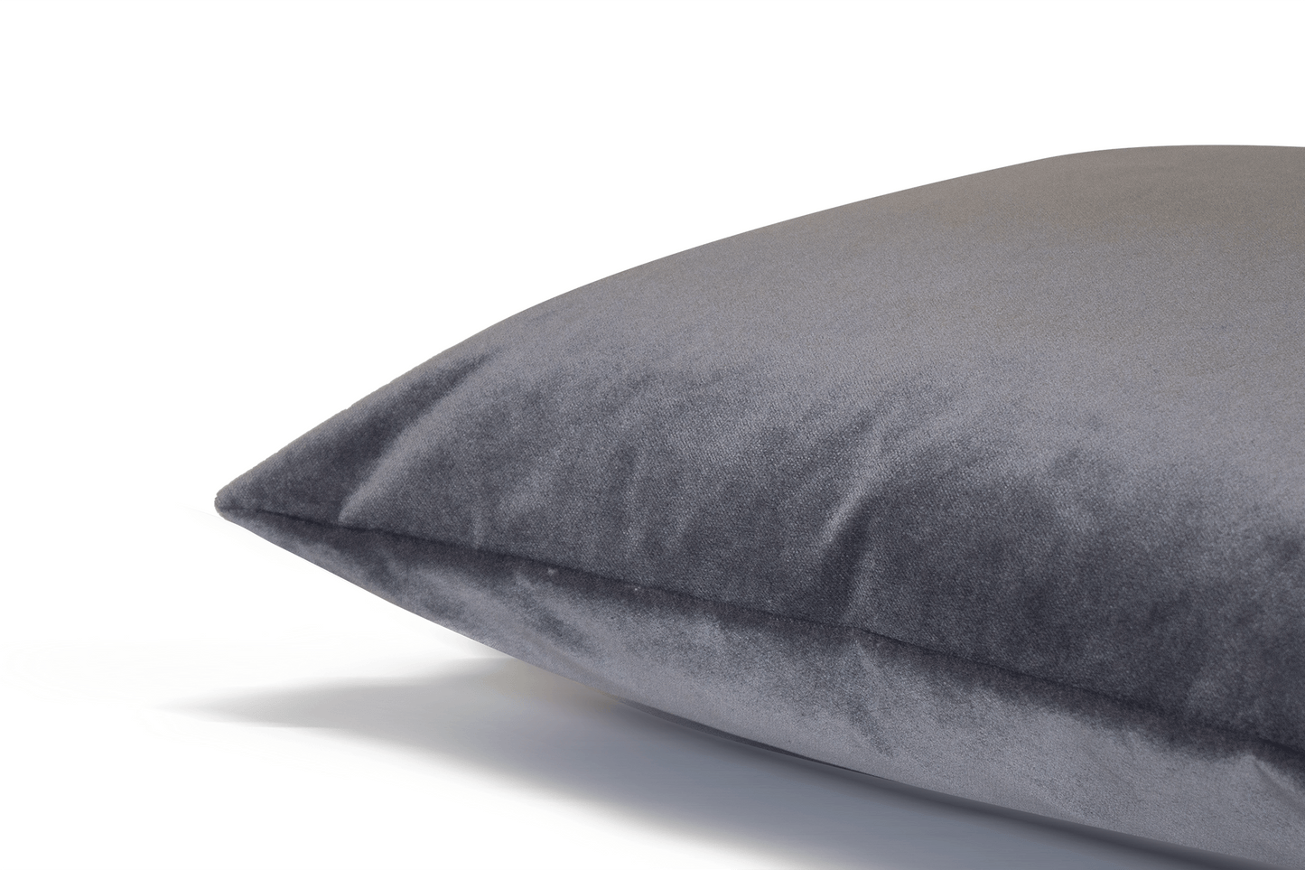 Housse de coussin en velours gris