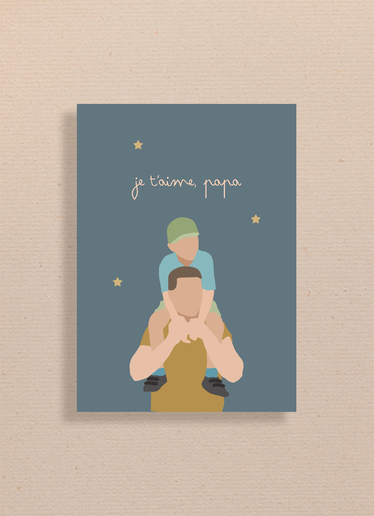 Carte fête des pères - Je t'aime papa
