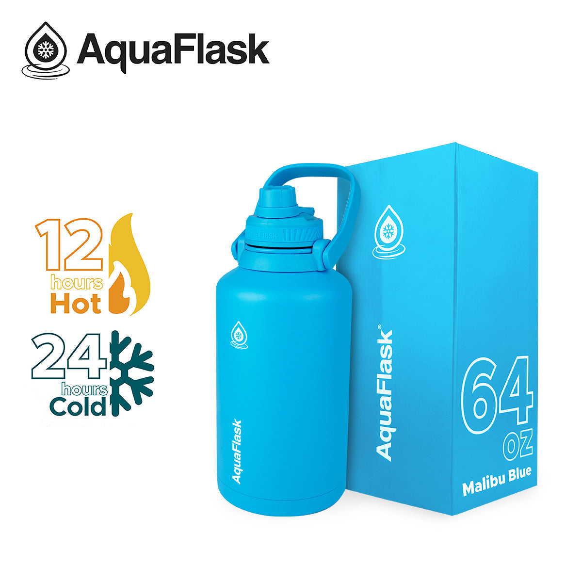 Bouteilles d'eau isothermes sous vide AquaFlask Original 1893 ml (64 oz)