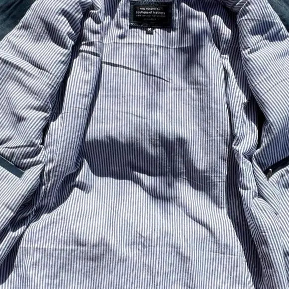 Blouson homme en cuir d'agneau avec deux poches poitrine zippées
