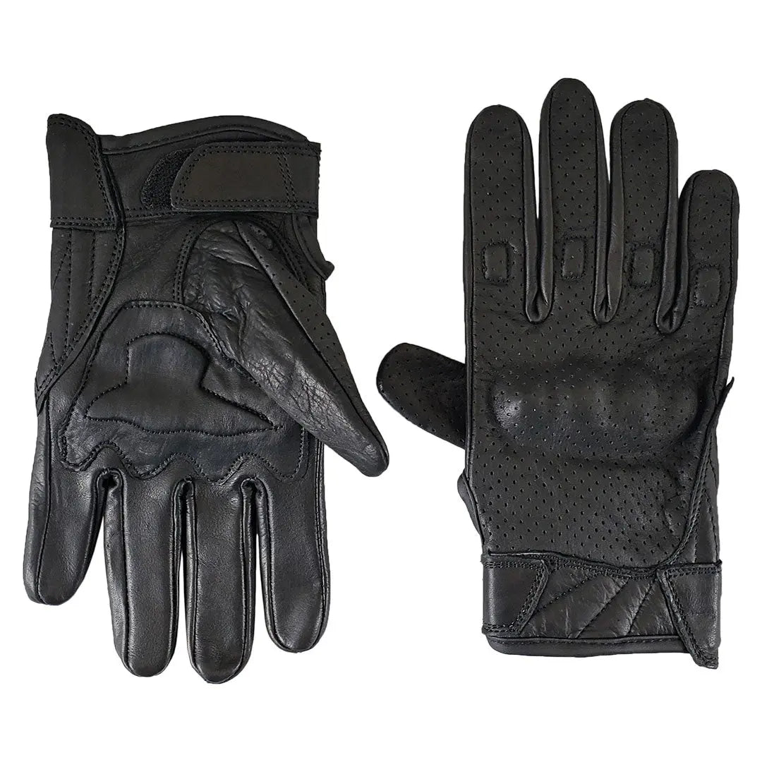 Gants de moto en cuir perforé et blindé Open Road pour hommes