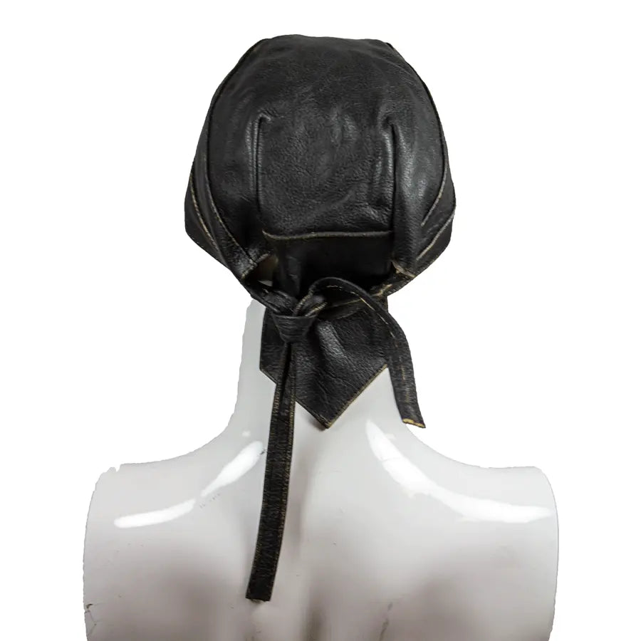 Casquette de motard en cuir marron vieilli "Open Road"