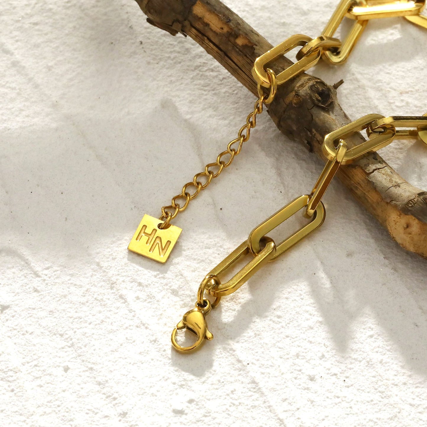 Bracelet JACKI contemporain trombone doré