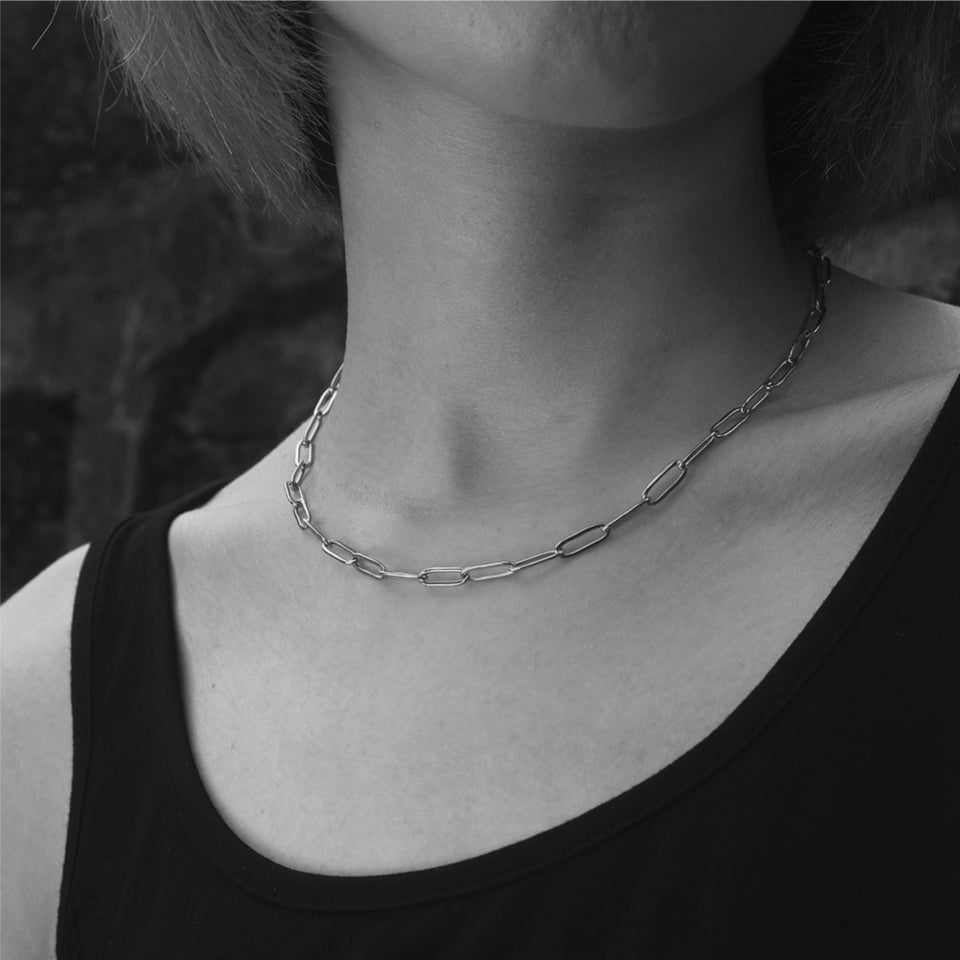 Collier en argent à maillons trombone PALERMO Essential