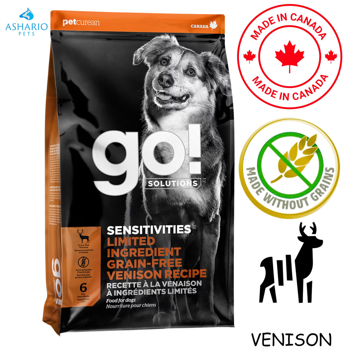 Go! Solutions - Sensitivities Limited Ingredient Grain Free Venison Dry Dog Food