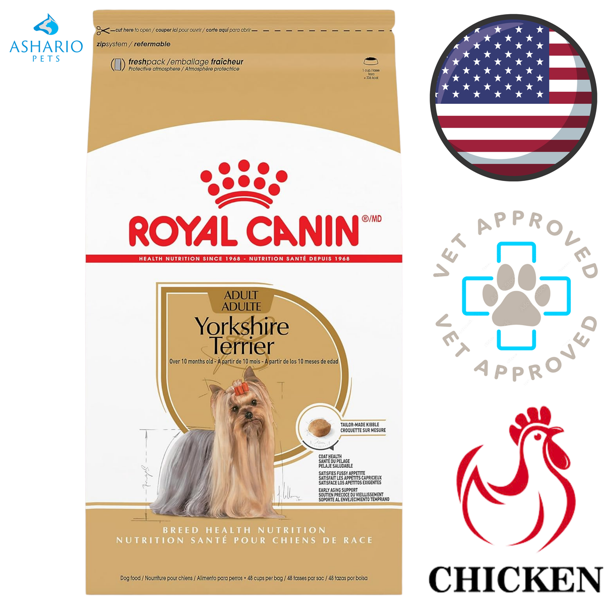 Royal Canin - Breed Health Nutrition Yorkshire Terrier Adult Dry Dog Food