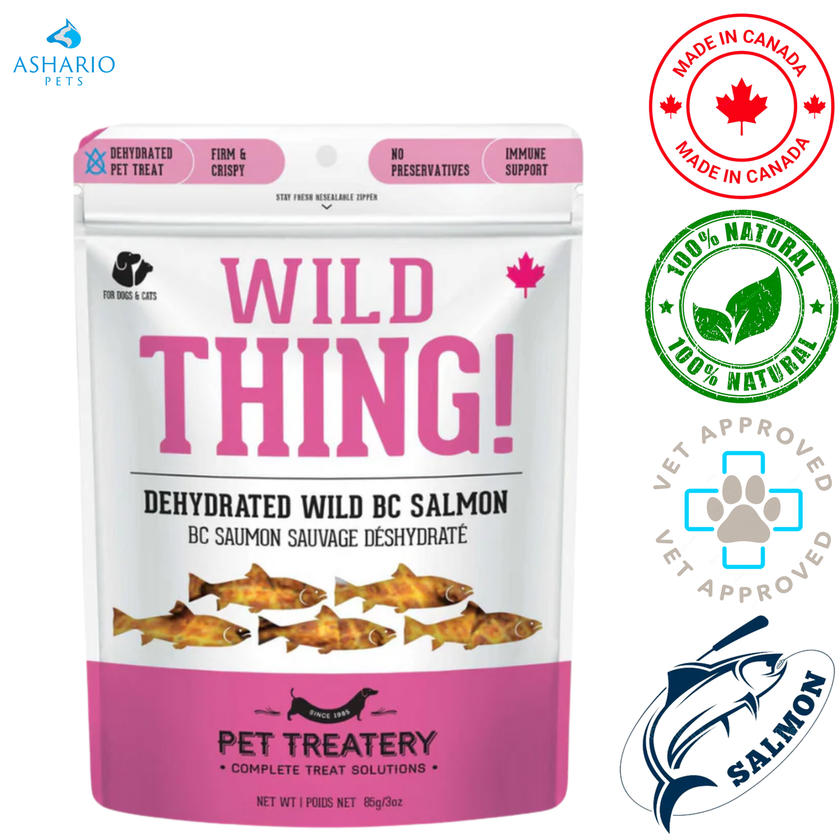 Granville Island Pet Treatery - Wild Thing! Dehydrated Salmon Dog Treats