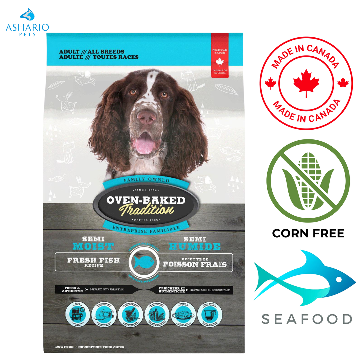 Oven-Baked Tradition - Adult Semi Moist Fish Dry Dog Food