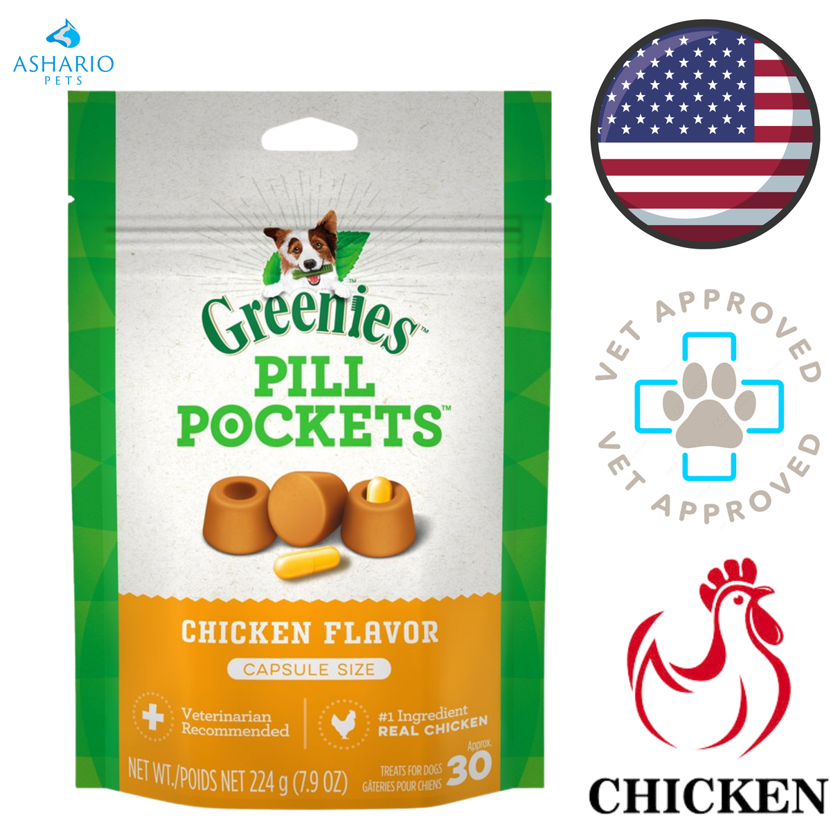 Greenies - Pill Pockets Chicken Dog Treats