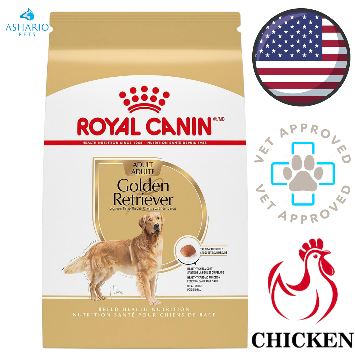 Royal Canin - Breed Health Nutrition Golden Retriever Adult Dry Dog Food