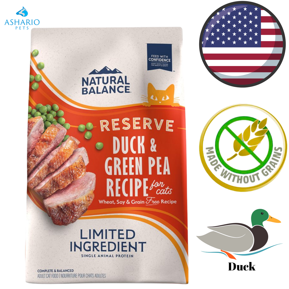 Natural Balance - Limited Ingredient Diet Green Pea & Duck Dry Cat Food