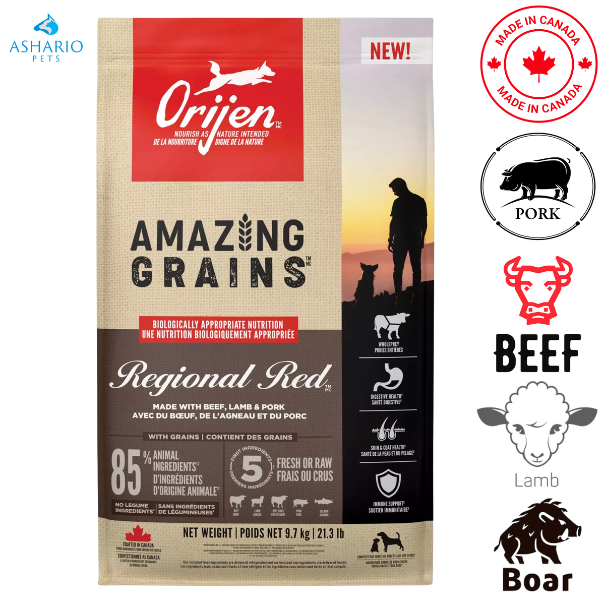 Orijen - Amazing Grains Regional Red Dry Dog Food