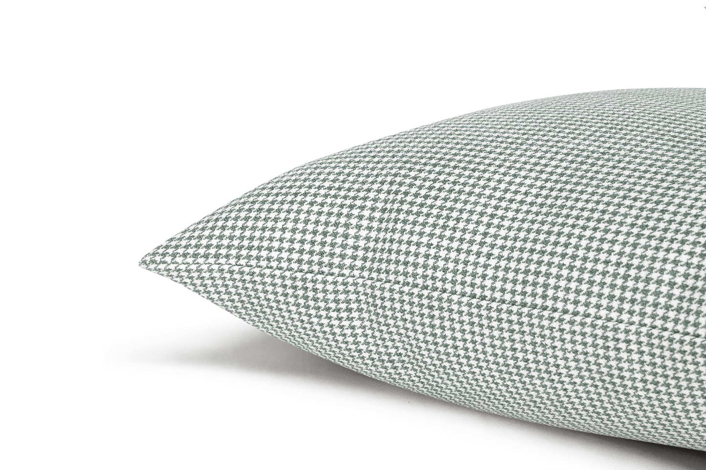 Housse de coussin Pied-de-poule Étain