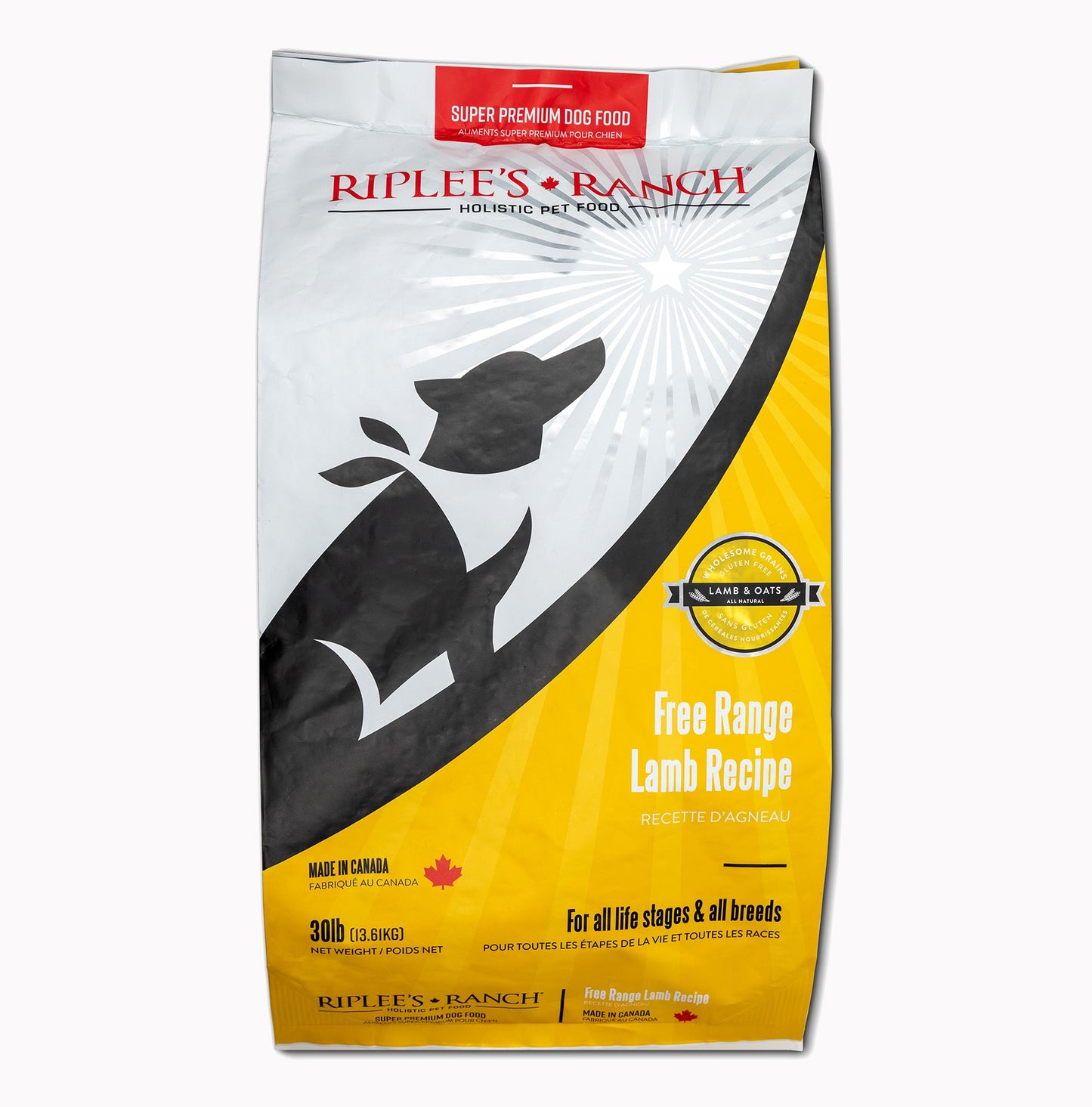 Aliments pour chiens agneau et avoine - sac de 30 lb