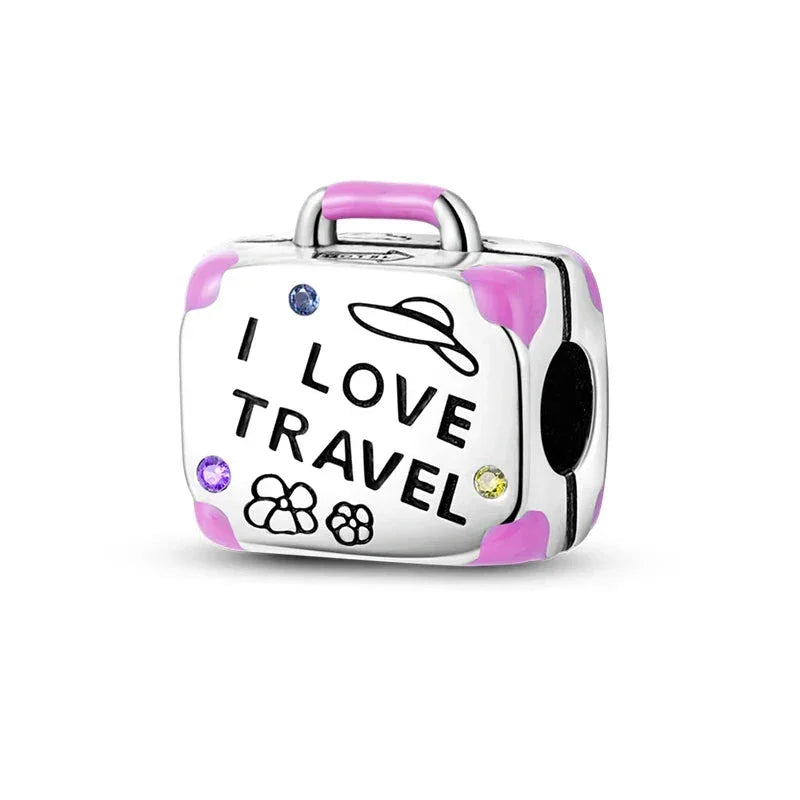Breloque valise en argent sterling « Voyage »