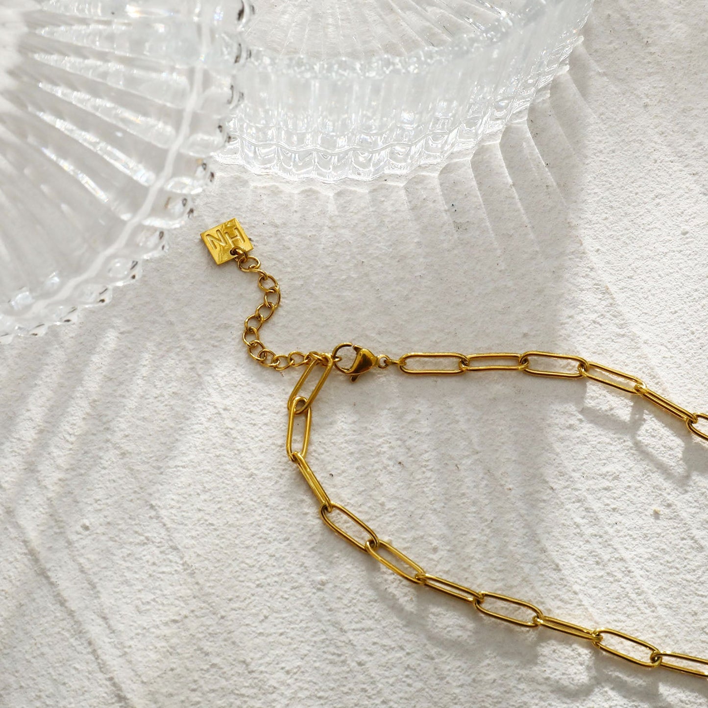 SALINAS Collier avec chaîne maillons trombone et combinaison de pierres précieuses TOURMALINE