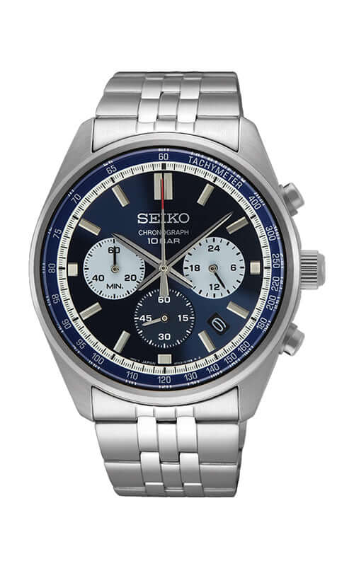 SEIKO Chronographe Quartz Cadran Bleu SSB427P1