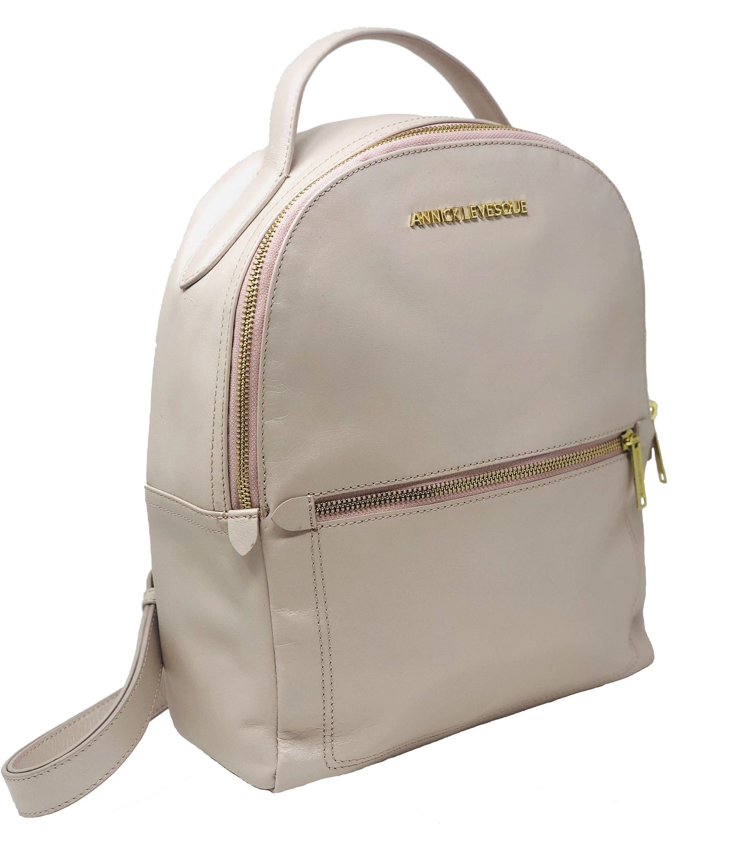 Rose Powder Leather Backpack - Blush | Eve