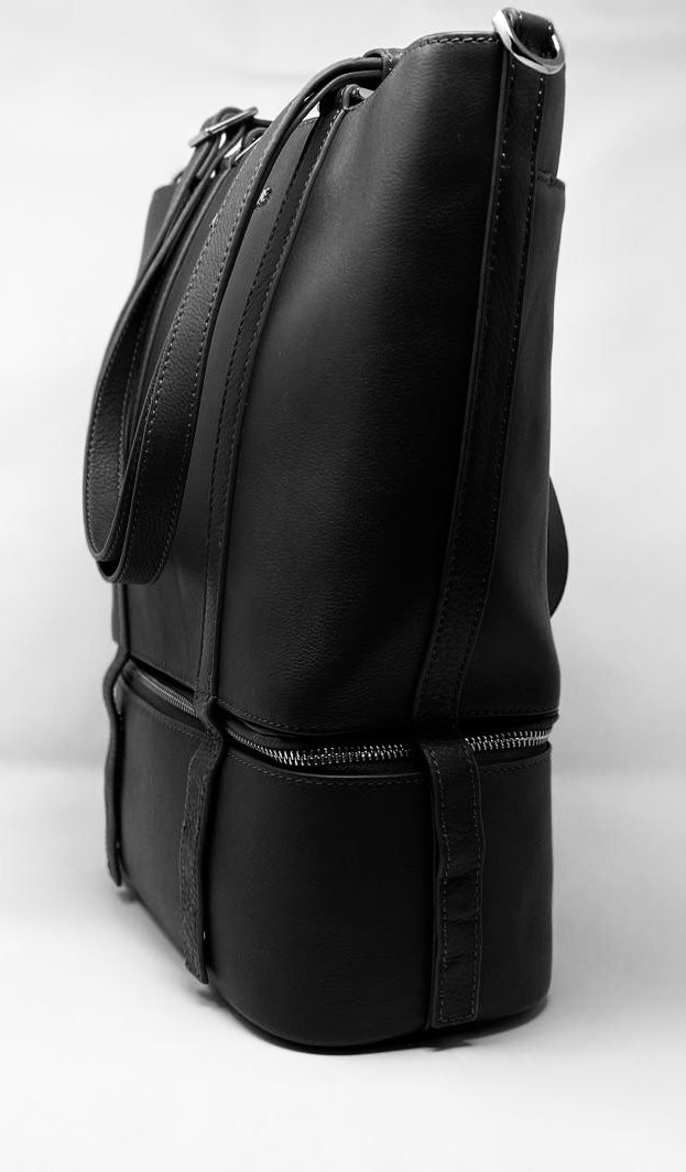 Tote bag, 2-en-1, noir, compartiment isotherme détachable | Charlotte