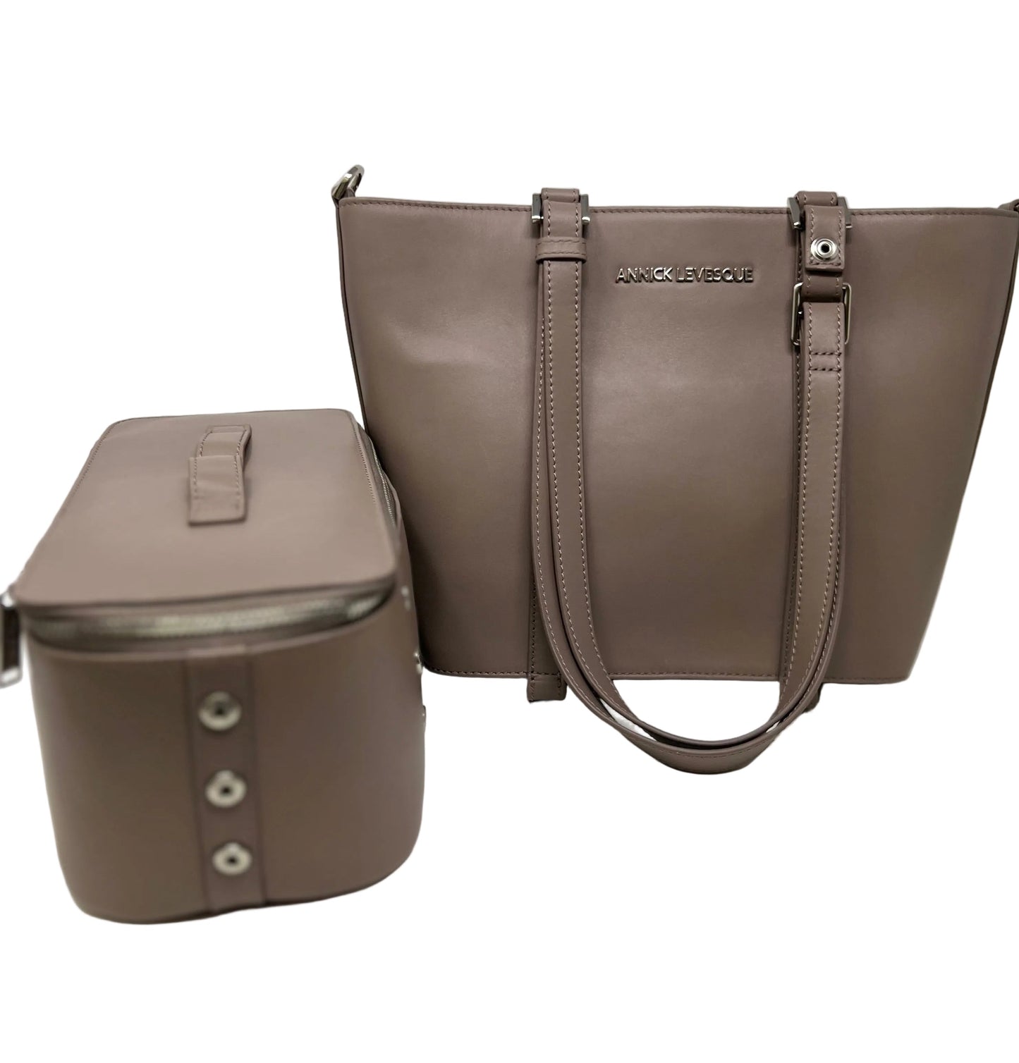 Tote bag isotherme 2-en-1 taupe amovible - Charlotte