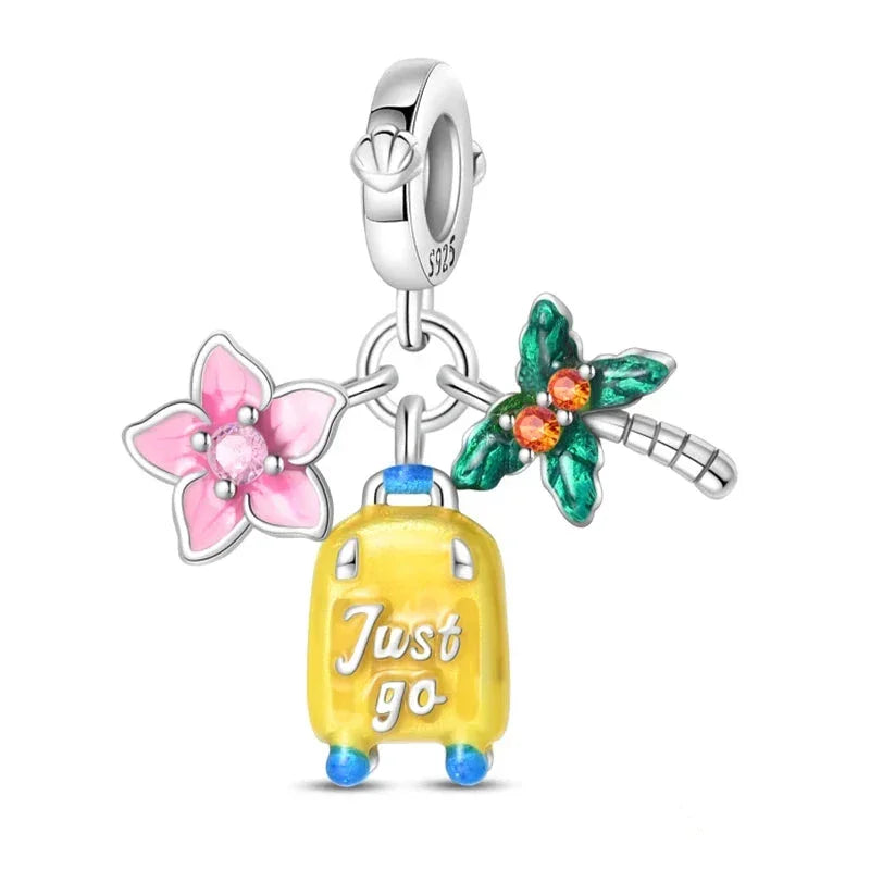 Charm de voyage en argent sterling Paradise Found