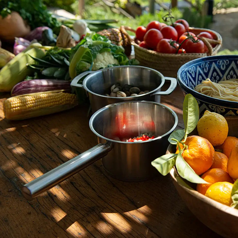 COMBEKK | SET DE 4 USTENSILES DE CUISINE EN ACIER INOXYDABLE