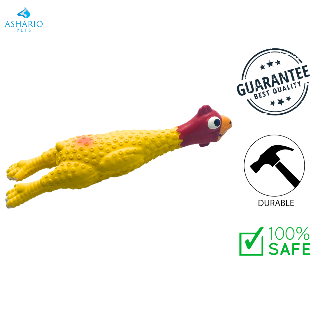 BuD'z - Latex Chicken Squeaker Dog Toy