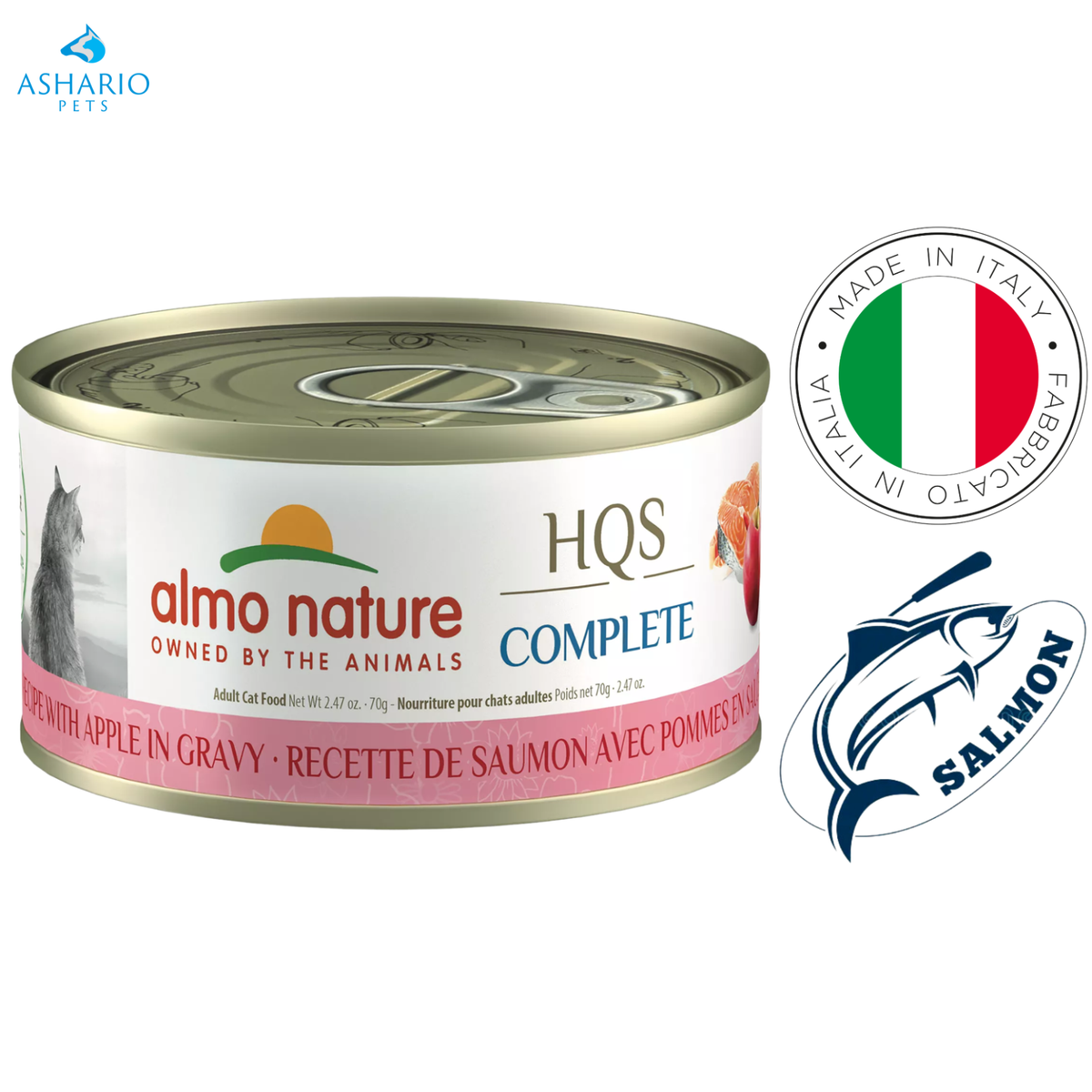 Almo Nature - Salmon & Apple In Gravy Canned Cat Food
